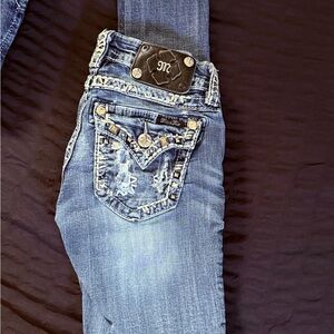 Miss Me Women's Boot Cut Jeans with Embellished Pockets